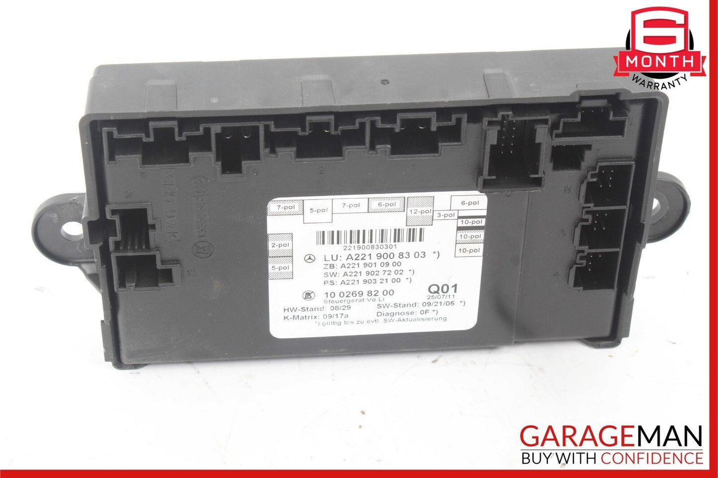 10-13 Mercedes W221 S500 S400 S63 Front Left Driver Side Door Control Module OEM