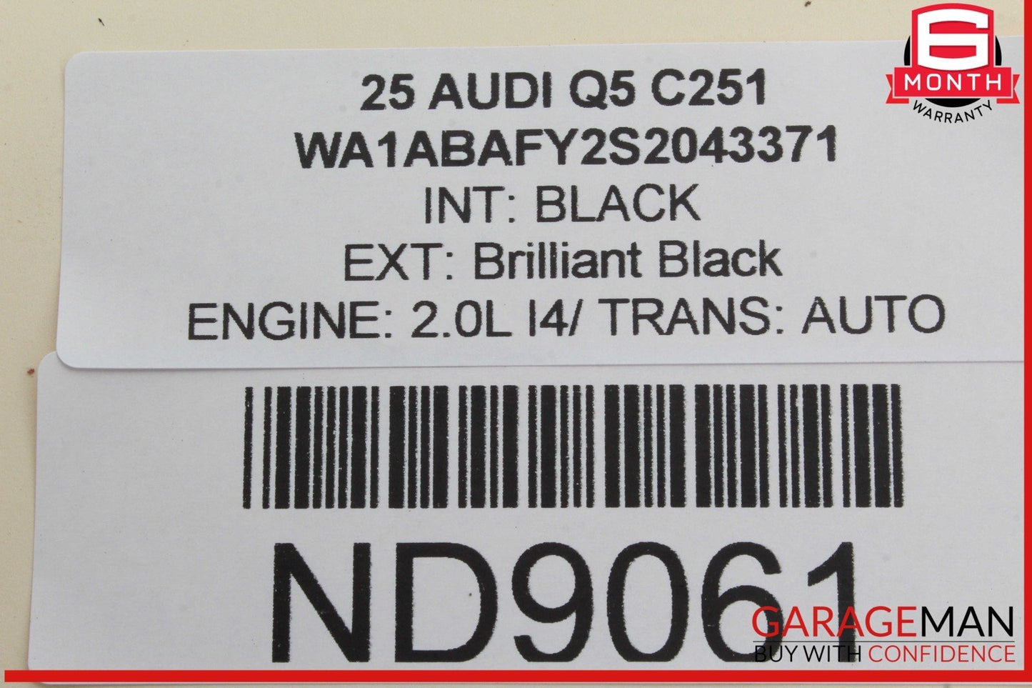 18-25 Audi Q5 SQ5 Transmission Shifter Linkage Cable Gear Selector OEM