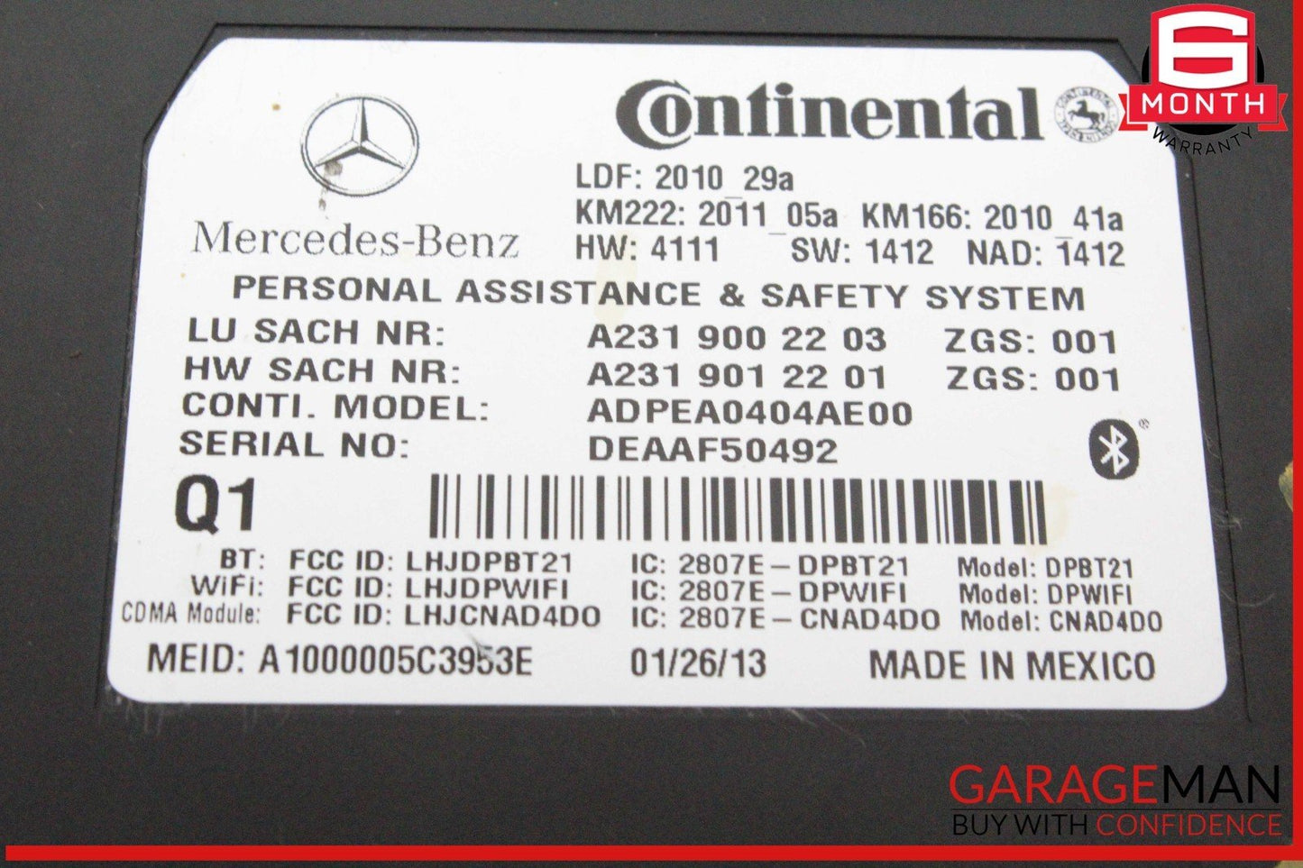 12-20 Mercedes X166 GL450 SL400 GLA250 Communication Control Module Unit OEM
