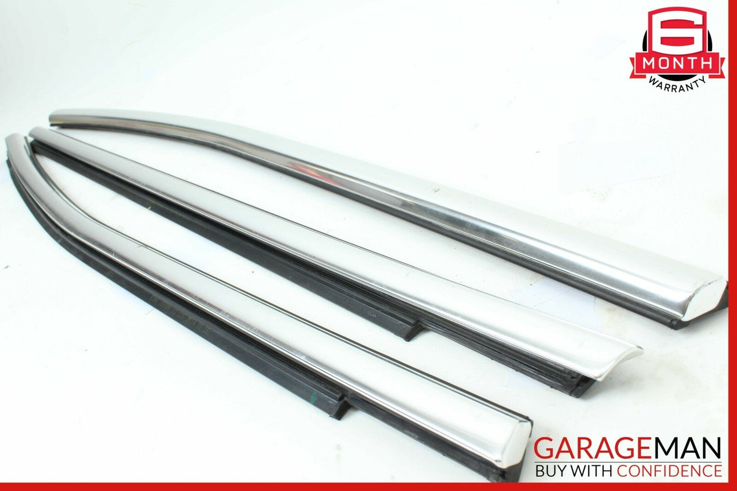 14-17 Maserati Ghibli Rear Exterior Door Chrome Trim Molding Panel Cover Set OEM