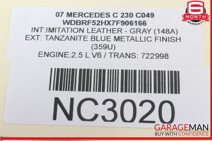 01-07 Mercedes W203 C230 C350 Front Left Side Door Control Module 2038201585