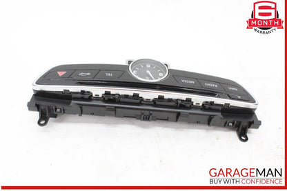 15-18 Mercedes W205 C300 Front Center Dash Hazard Control Switch w/ Clock OEM