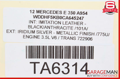 08-20 Mercedes W212 E350 SLC300 CLS400 Seat Control Module Front Right Side OEM