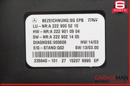 14-17 Mercedes W222 S550 Electronic Parking Brake Control Module Unit OEM