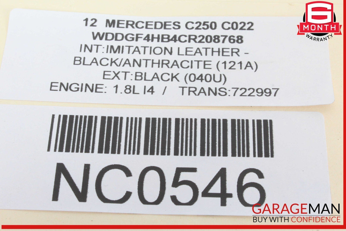 10-18 Mercedes W204 C250 Front Left Side Seat Control Module 1729007500 OEM
