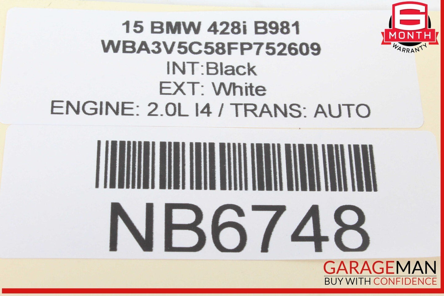 14-16 BMW 428i 435i Rear Right Passenger Side Seat Belt Seatbelt Black 7293061