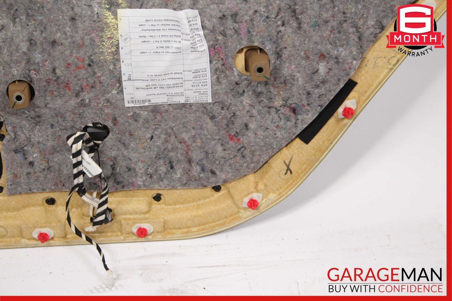 07-09 Mercedes W221 S550 Rear Left Side Interior Door Panel Trim Assy Brown