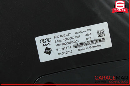 09-16 Audi Q5 Bass Box Woofer Speaker Subwoofer 8R0035382 OEM