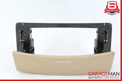 07-13 Mercedes W221 S550 Center Console Dashboard CD Player Trim Cover Brown OEM