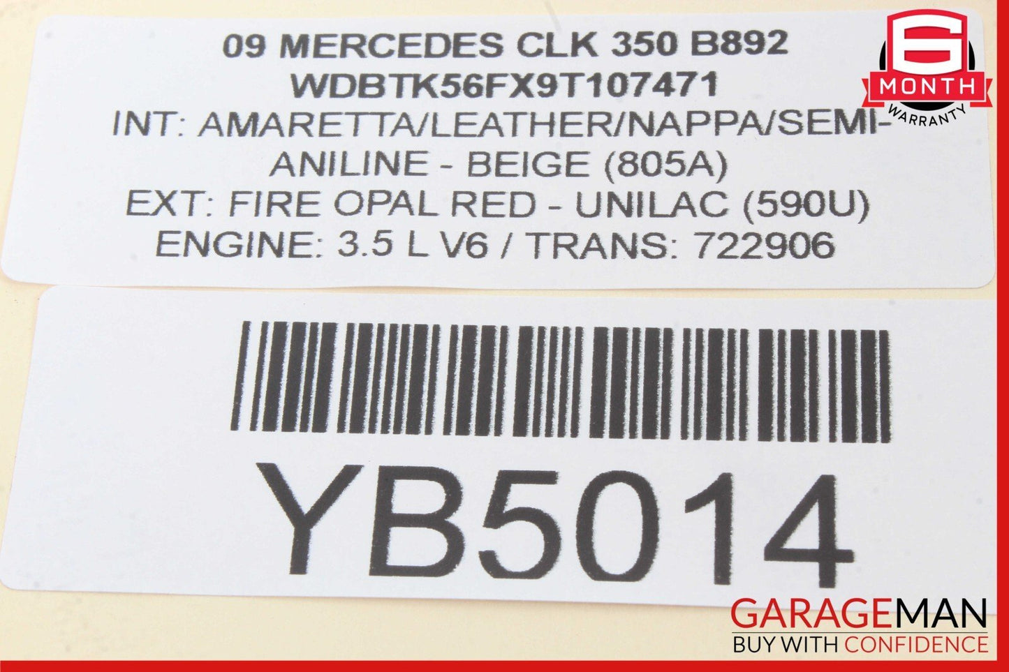 01-09 Mercedes W209 CLK350 CLK550 C350 Door Sound Audio Speaker 2038205802 OEM