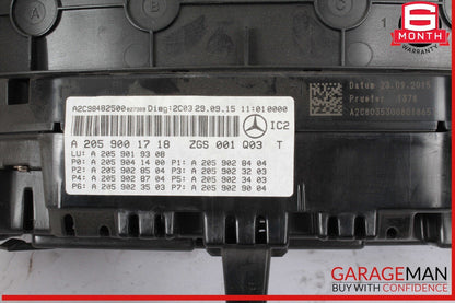 16-17 Mercedes W205 C300 Speedometer Odometer Instrument Cluster Gauge OEM