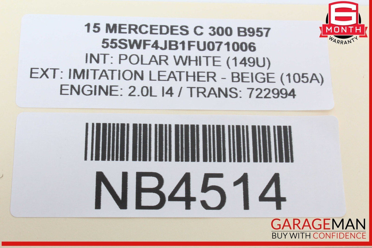 15-20 Mercedes W205 C300 C400 GLC43 AMG Electronic Parking Button Switch OEM