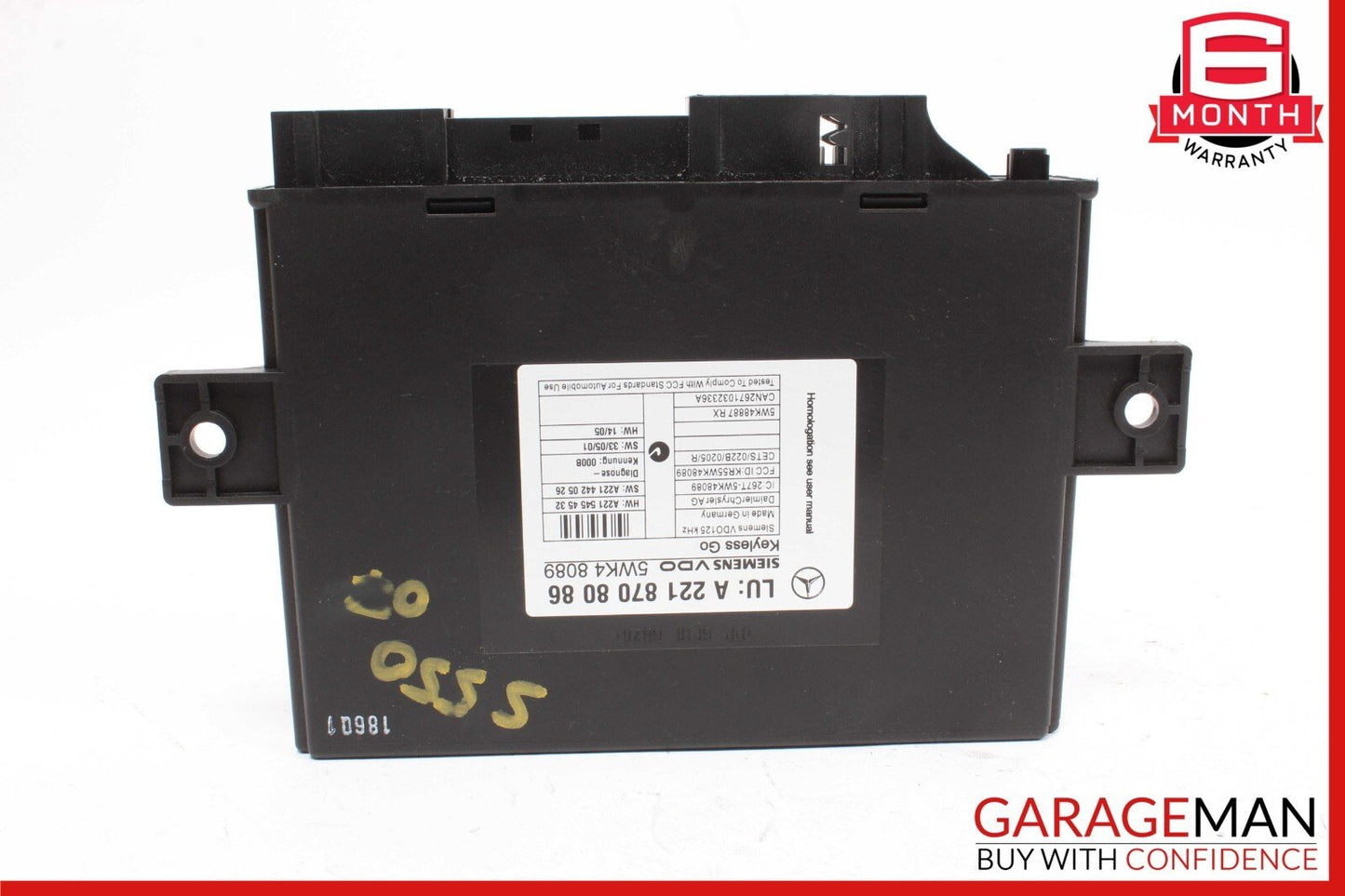 07-10 Mercedes W221 S550 CL550 CL600 S63 AMG Keyless Go Control Module Unit OEM