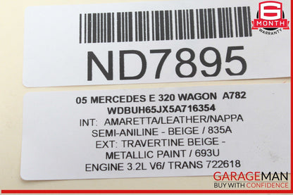 04-09 Mercedes W211 E320 E350 Wagon Rear Air Suspension Bag Shock A-2726 Arnott