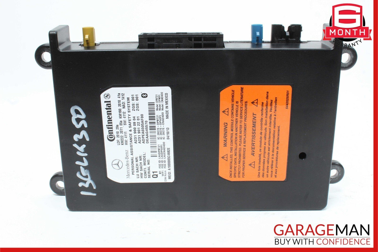 12-20 Mercedes GLK350 C250 E550 SL400 Communication Control Module Unit OEM