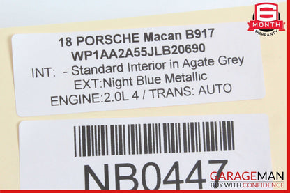 15-24 Porsche Macan Turbo 95B Trunk Spare Tire Air Compressor OEM