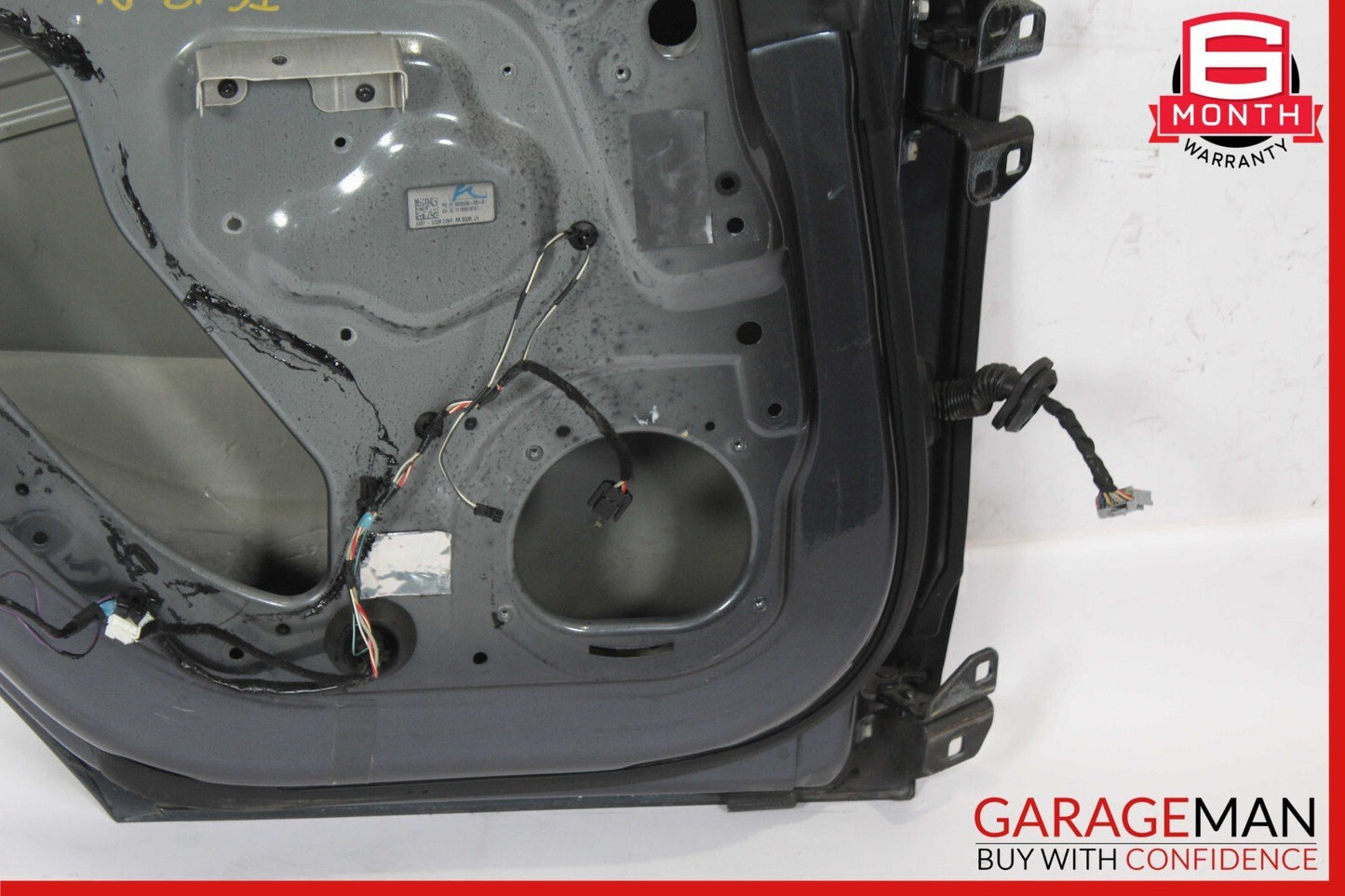 12-20 Tesla Model S Rear Left Driver Side Exterior Door Shell Panel Gray OEM