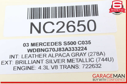 00-06 Mercedes W220 S500 S350 Airmatic Air Suspension Valve Block 2203200258 OEM