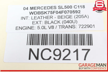 00-06 Mercedes R230 SL500 ML500 E55 AMG Voice Command Control Module Unit