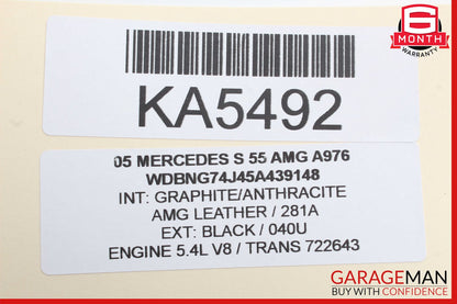 03-11 Mercedes W220 S55 AMG E500 E550 Front Seat Dynamic Switch 2118216551 OEM