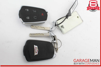 19-23 Cadillac XT5 Start Stop Ignition Switch Button w/ 2 Keys 84588238 OEM