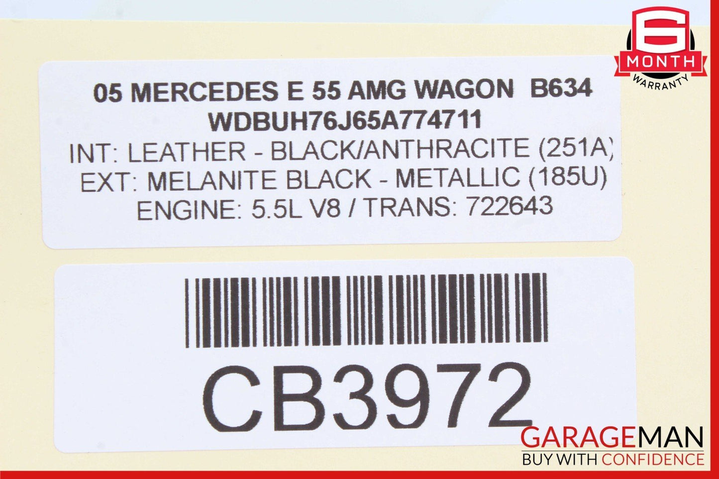 03-09 Mercedes W211 E55 AMG E500 Front Right / Left Seat Headrest Head Rest OEM
