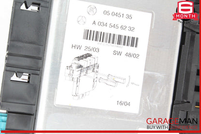 03-12 Mercedes R230 SL500 SL55 SL65 AMG Rear SAM Fuse Box Relay Module Assembly