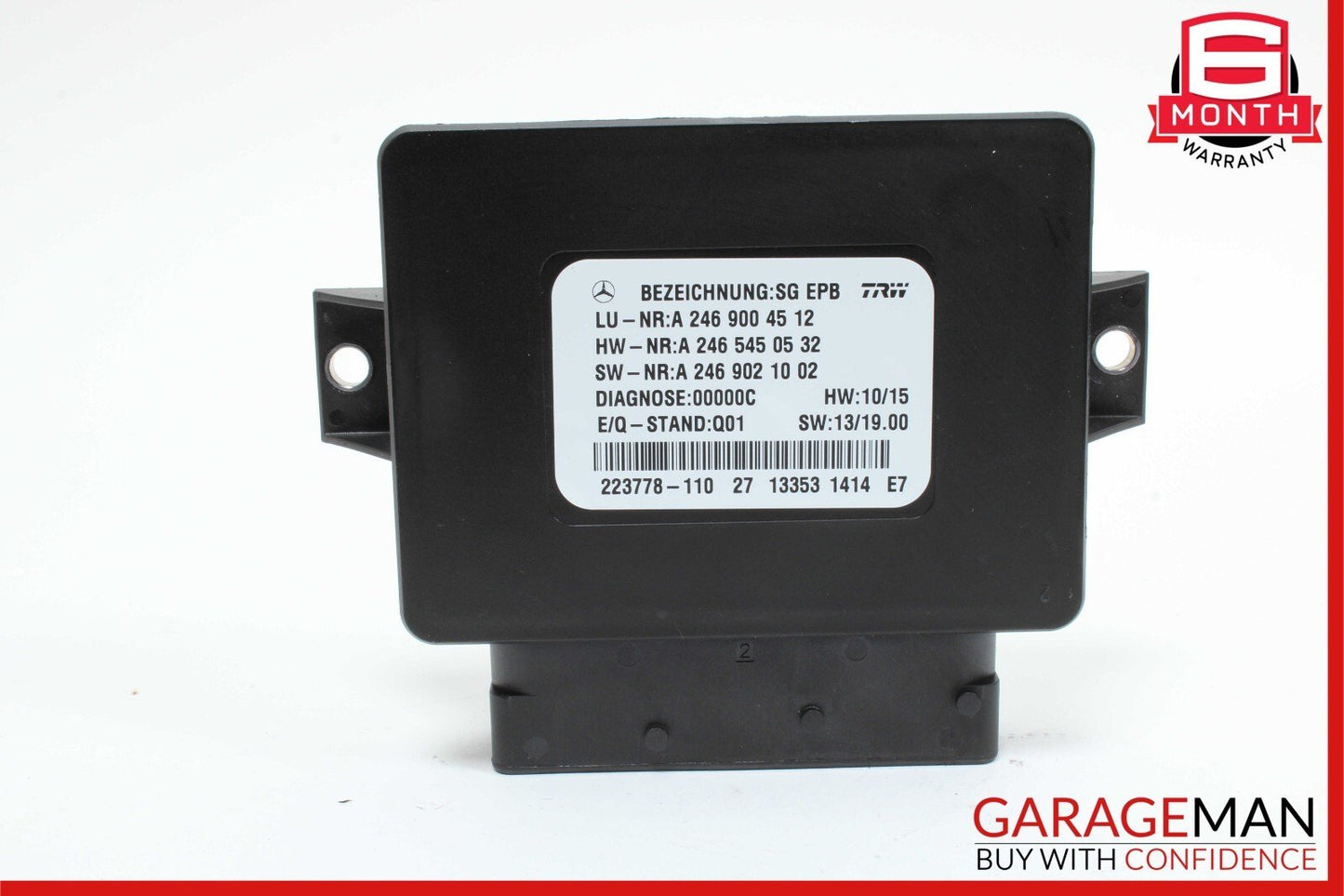 12-16 Mercedes R172 SLK250 SLK350 Hand Parking Brake Control Module Unit OEM