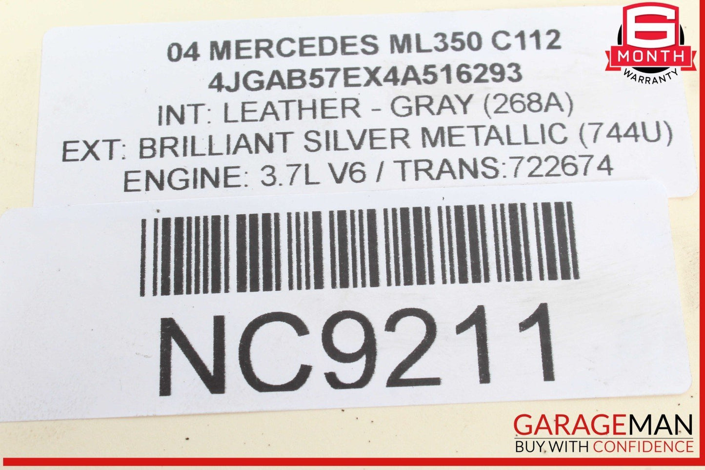 98-05 Mercedes W163 ML350 ML500 ML55 AMG Front Left Side Exterior Door Handle