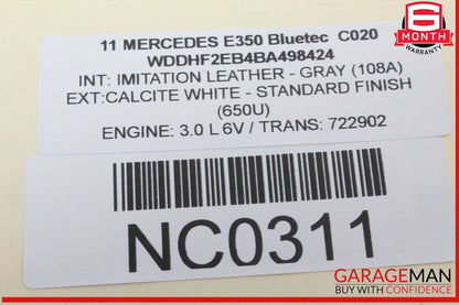 08-12 Mercedes W212 E350 Bluetec Sirius Satellite Radio Receiver Module OEM