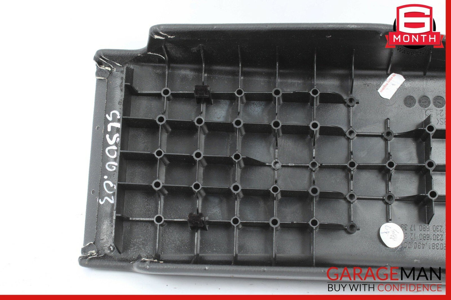 03-06 Mercedes R230 SL500 Rear Center Console Lid Cover Panel Leather Black