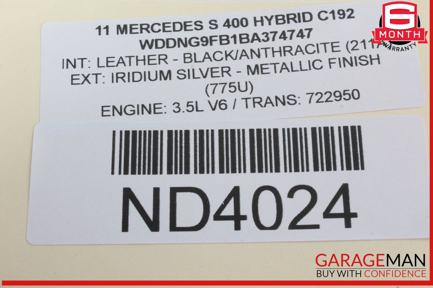 12-20 Mercedes W221 S400 Hybrid Keyless Go Entry Antenna 1668200075 OEM