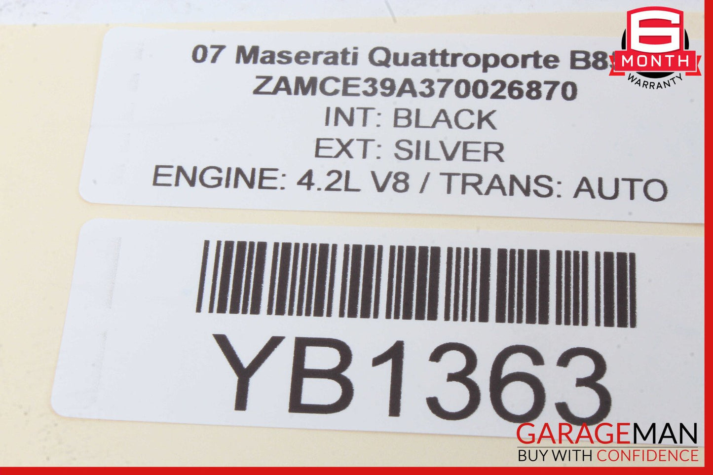 03-13 Maserati Quattroporte M139 Rear Left Side Exterior Door Handle OEM