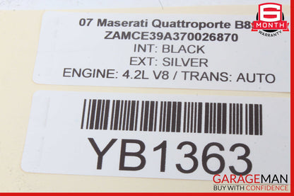 03-13 Maserati Quattroporte M139 Rear Left Side Exterior Door Handle OEM