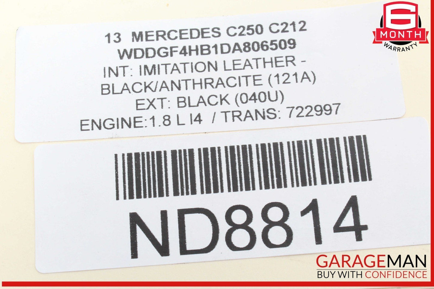 08-14 Mercedes W204 C250 Rear Right and Left Suspension Coil Spring Set OEM