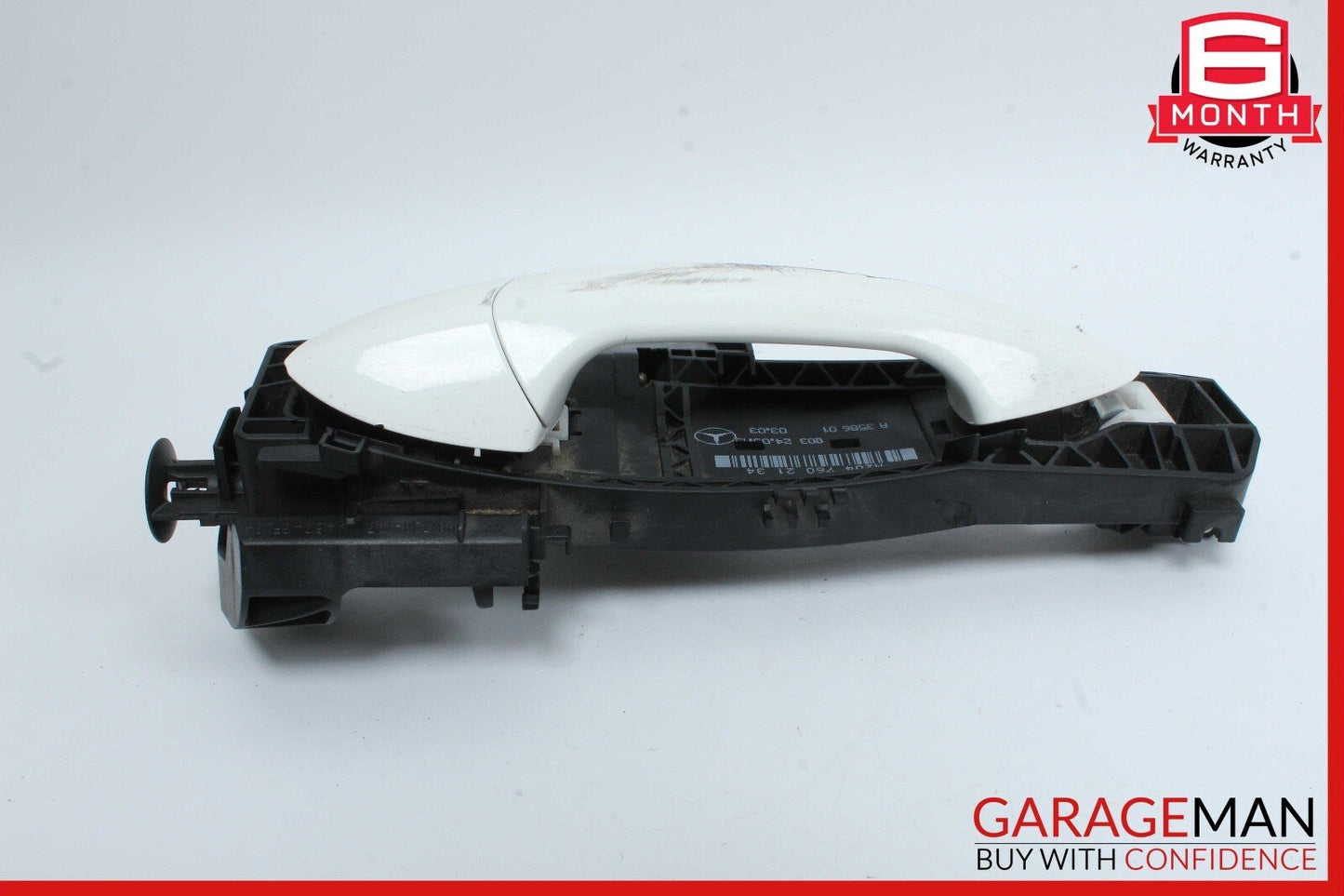 12-14 Mercedes W204 C250 Rear Left Exterior Door Handle White OEM