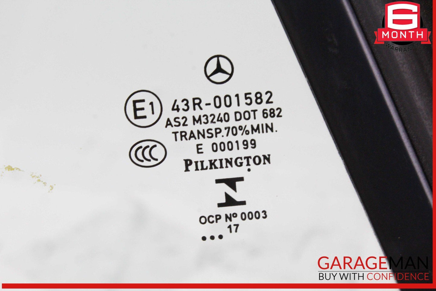 12-20 Mercedes R172 SLC300 SLK350 Rear Right Quarter Window Glass OEM