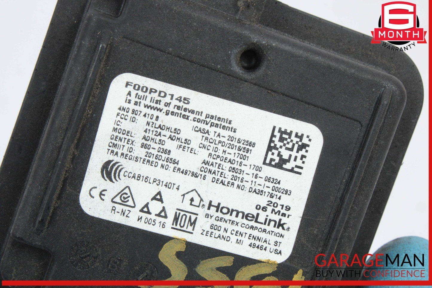 17-24 Audi S5 Q7 HomeLink Garage Door Opener Control Module Unit 4N0907410B OEM
