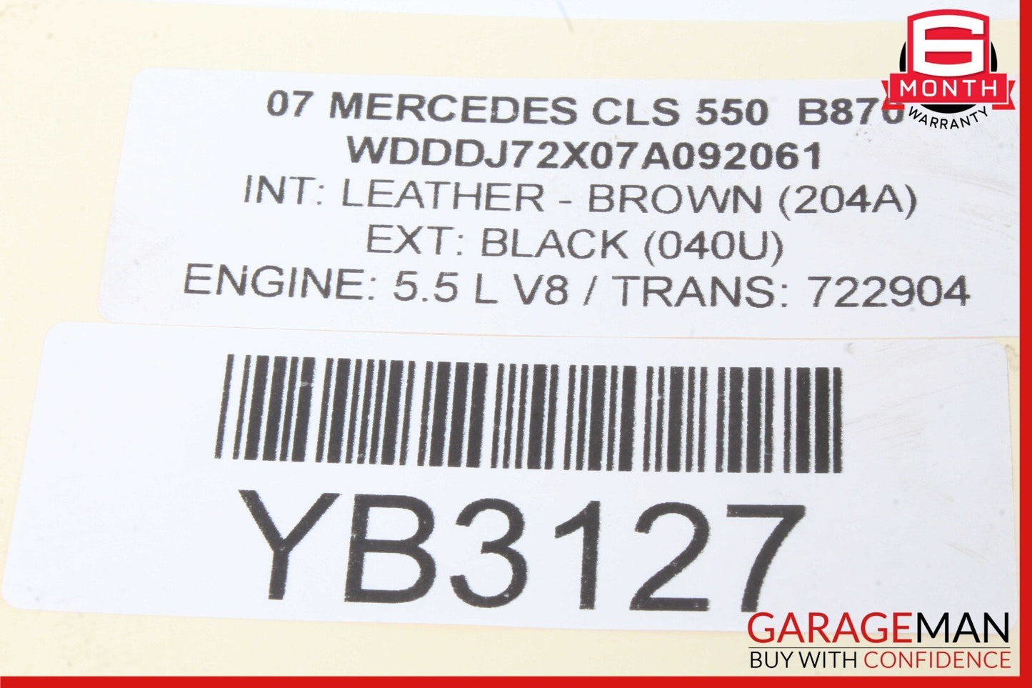 06-11 Mercedes W219 CLS550 Rear Right Side Exterior Door Handle Keyless Go OEM