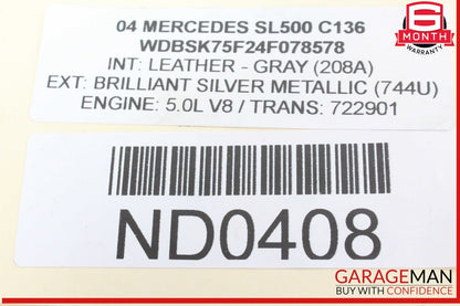 03-06 Mercedes R230 SL500 SL600 Rear Hydraulic Suspension Valve Block Assembly