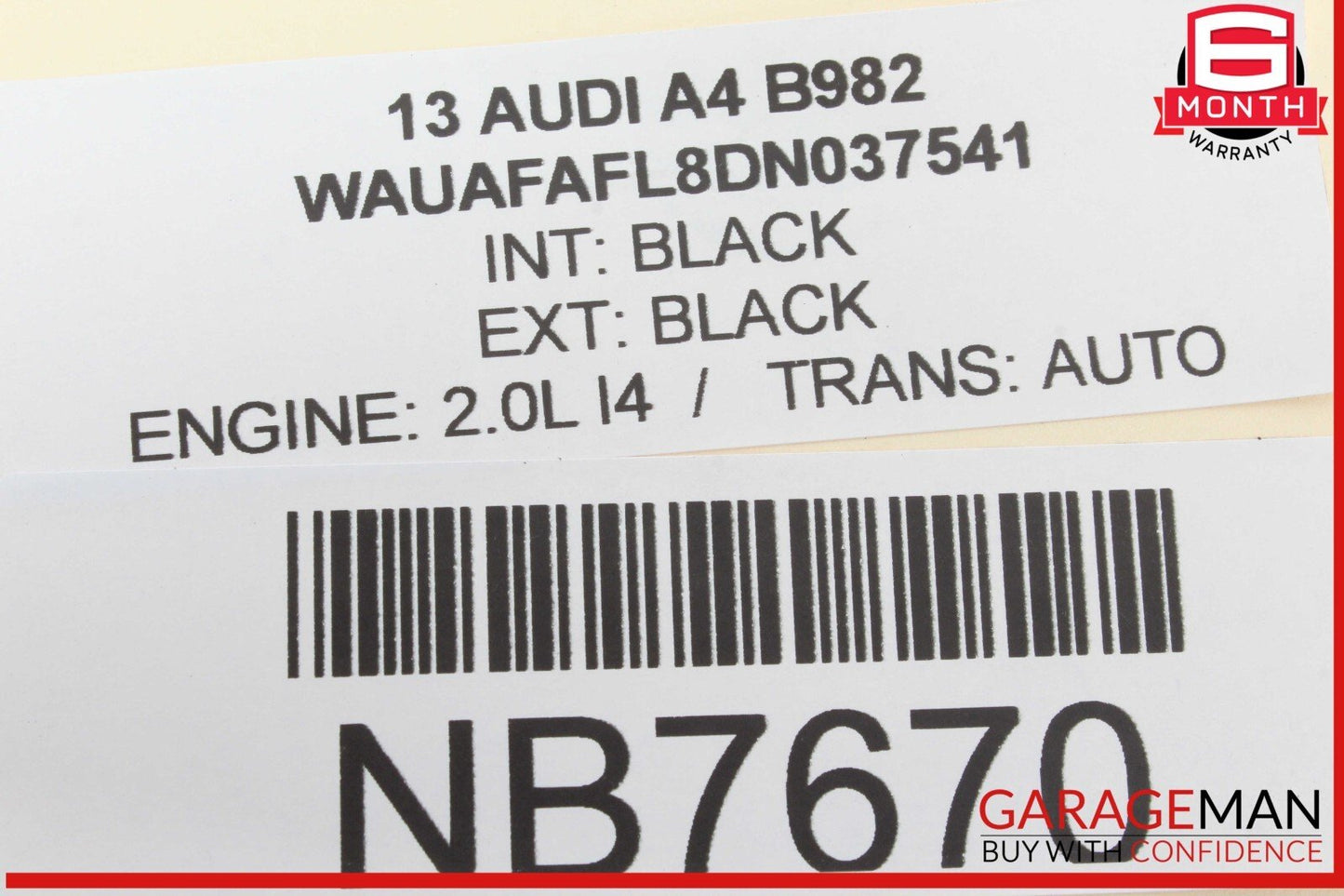 09-16 Audi A4 Engine Starter Motor Bosch 06H911021A OEM