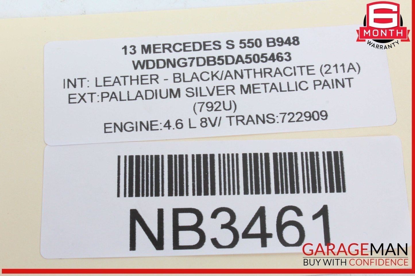 07-13 Mercedes W221 S550 S63 AMG Rear Left Door Lock Latch Actuator