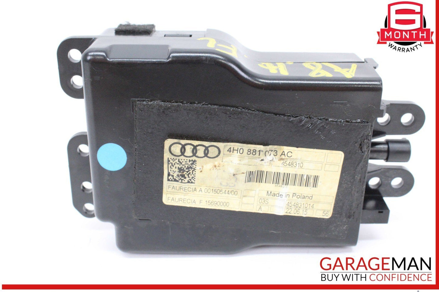 11-18 Audi A8 S8 Front Left Driver Side Seat Air Pump 4H0881073AC OEM