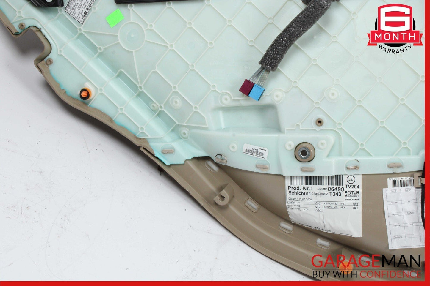 08-11 Mercedes W204 C300 Rear Right Passenger Side Interior Door Panel Beige OEM