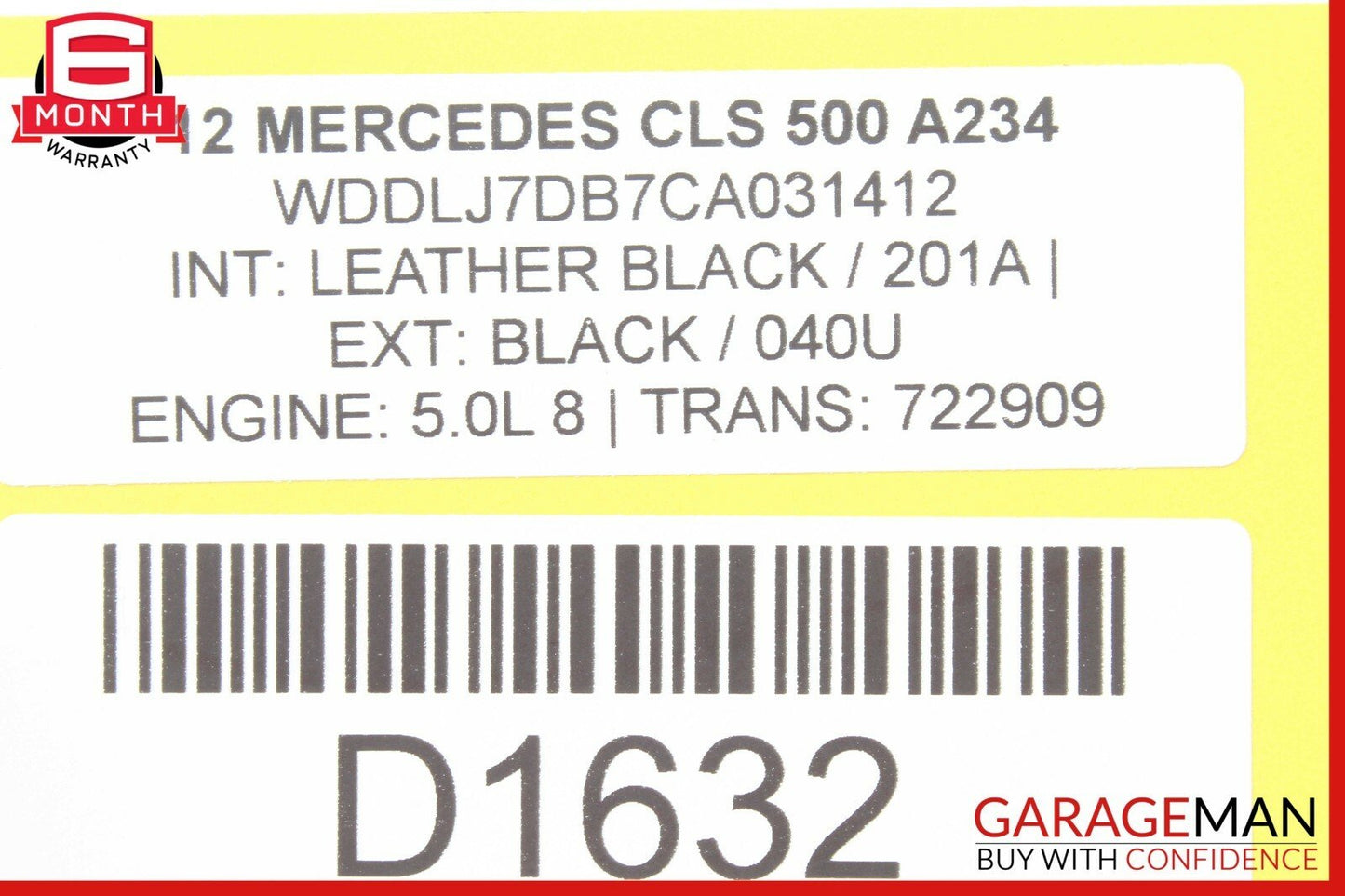 12-16 Mercedes W218 CLS500 Rear Right Side Suspension Upper Control Arm OEM