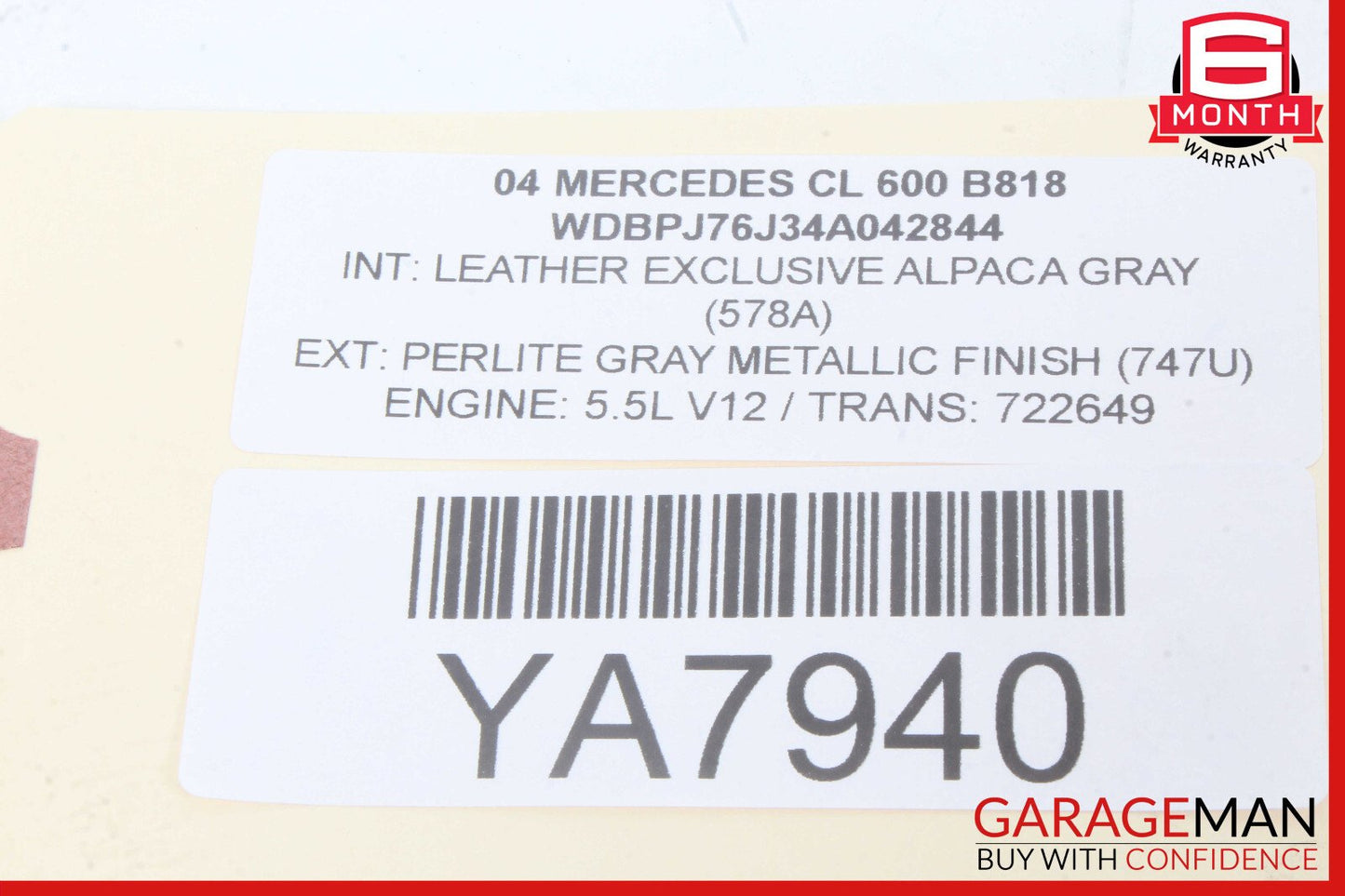 00-06 Mercedes W215 CL600 Exterior Door Handle Front Right Side OEM