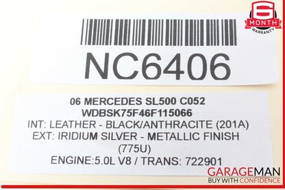 07-12 Mercedes R230 SL500 Rear Left Driver Side Hydraulic Shock Strut Absorber