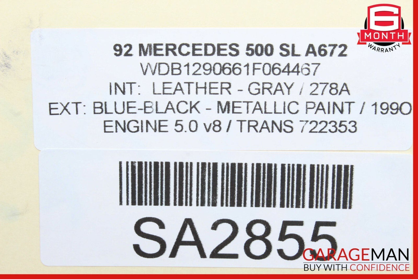90-93 Mercedes R129 500SL 300SL Change Over EGR Vacuum Solenoid Valve OEM