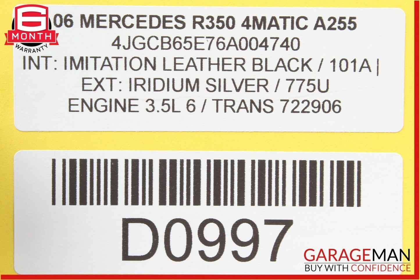 06-12 Mercedes W251 R350 ML550 Panoramic Sunroof Sun Roof Motor 1648201442 OEM
