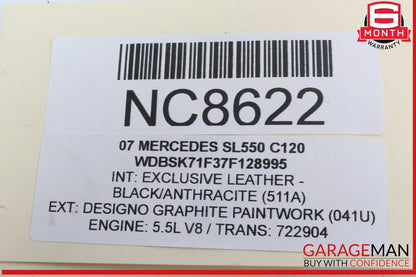 03-12 Mercedes R230 SL550 SL55 AMG Right Side Door Lock Latch Actuator OEM